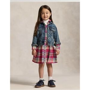 Ralph Lauren Polo pink plaid dress Sz 6 Girls Super Cute